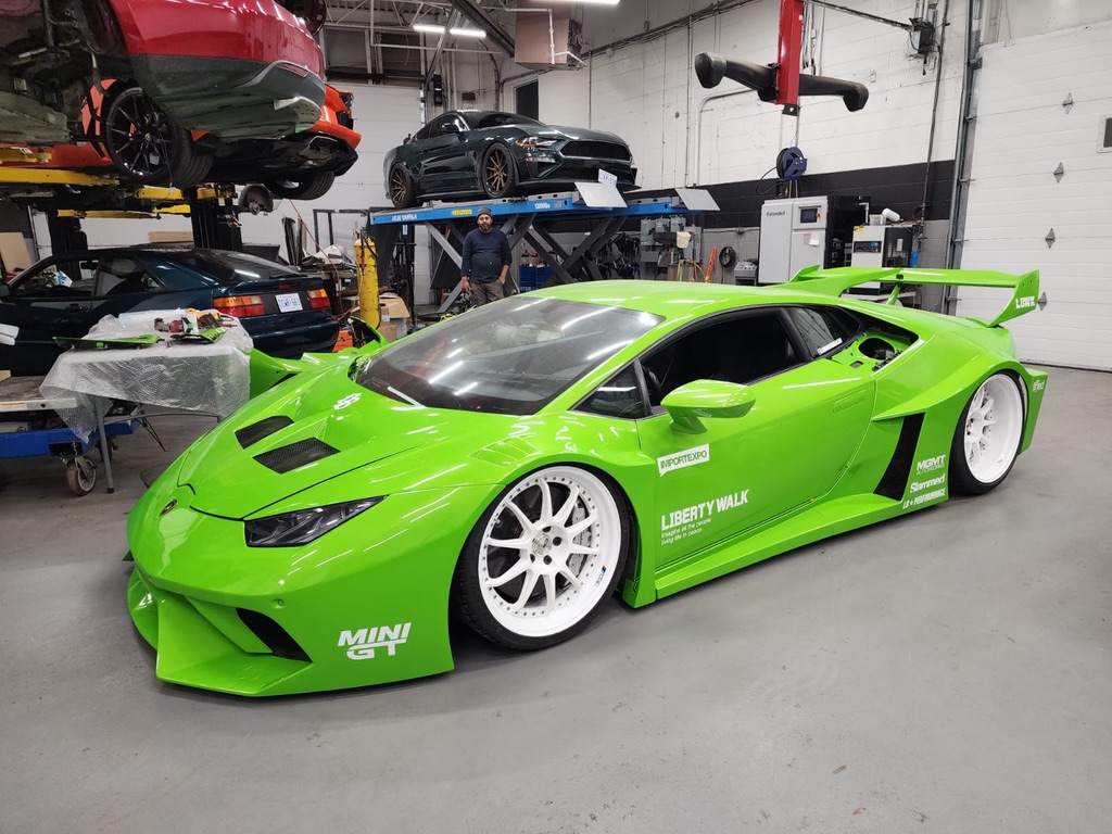 Completed Liberty Walk Silhouette Huracán at MGMT Autoworks