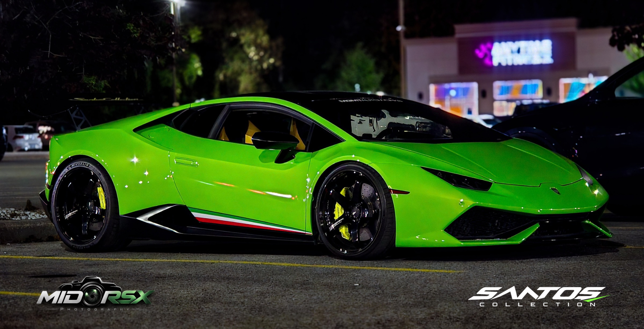 Santos Collection Huracán in Verde Mantis at night